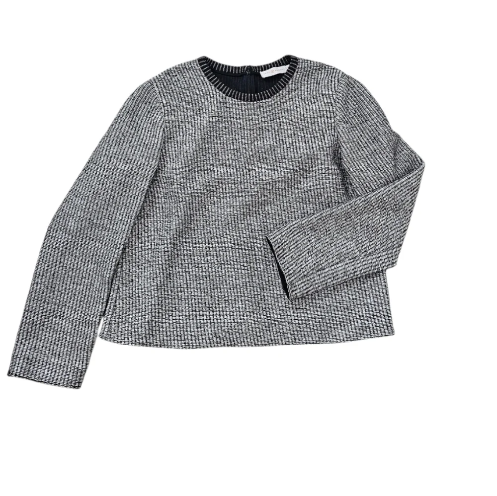 Tory Burch Raffia Knit Metallic Sweater